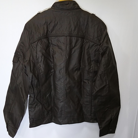 Faux Leather Jacket Brown - Picture 4 of 4